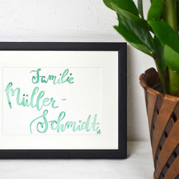 Familienschild in Grün – Jahrestag Geschenk